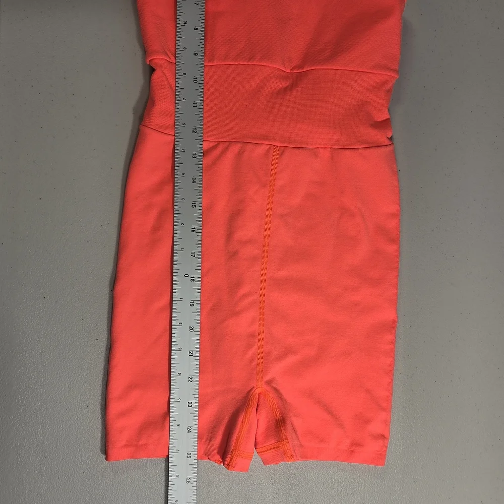 Free People Every Single Time Runsie Neon Coral Sz XS-S New